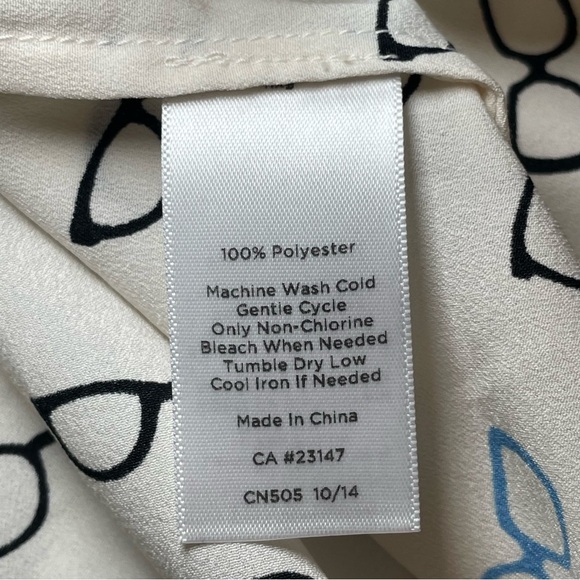 Talbots Nantucket Blouse Eyeglasses Collared Button up Sleeveless Medium Eyewear - Picture 8 of 9